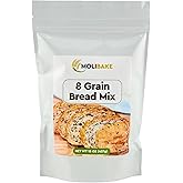 Molibake 8 Grain Bread Mix - All-Natural Multigrain Baking Mix for Bread Machine and Oven - 15 oz - Multigrain Grain Mix for with Flax, Millet & Rye - Easy-to-Use Breads Maker Mix for Homemade Baking