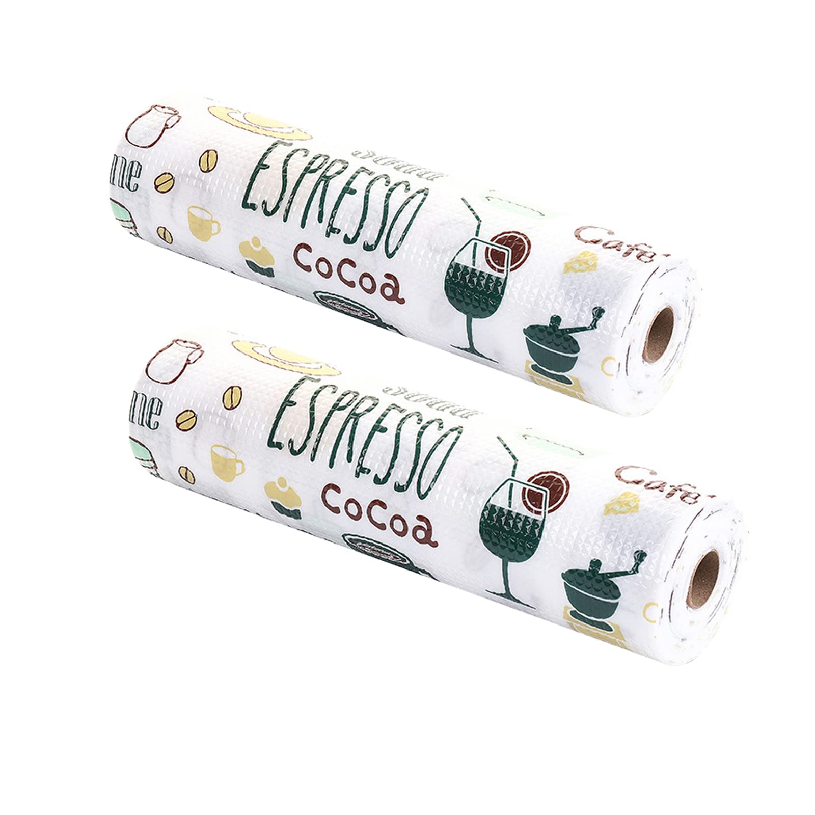 2 Rolls 30 x 300cm Cabinet Liners, Wardrobe Mat, Non-Slip Drawer Liners, Water-Proof Dust-Proof Cupboard Liners With Cute Cutlery Pattern For Drawers, Shelves, Cabinets, Refrigerator, Desks