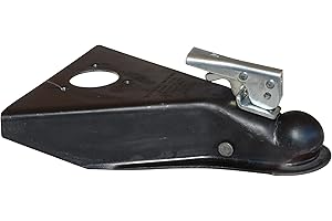 PARTSPRO+PLUS Parts Pro Plus+ 5,000-Lbs A-Frame Trigger Latch Stamped Coupler fits 2" Hitch Balls Oily Finish