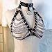 Women's Punk Waist Belt Body Chain Faux Leather Harness Adjustable with Buckles and O-Rings(LB-22)