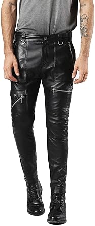 diesel leather pants mens