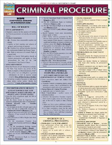 Criminal Procedure Quickstudy Law Barcharts Inc