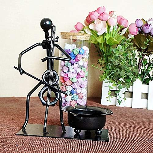 Music Iron Man Metal Ashtray, Sending Fashion Creative Gifts, Household Cigar Ashtray Outdoor Household Coffee Table Desk Window Decoration, 2 Pack