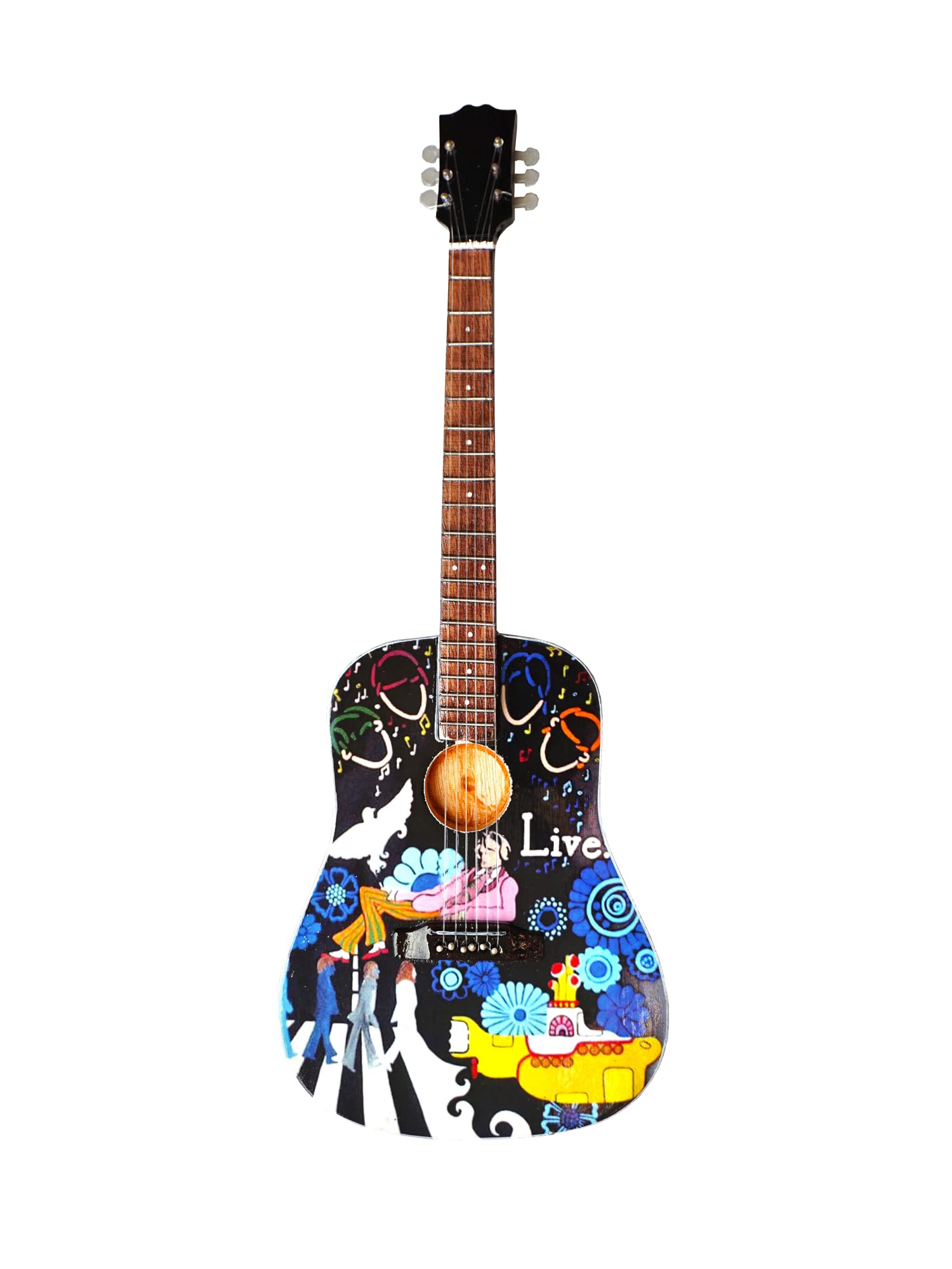 ShopEwebb Miniature Guitar Replica - Famous 4 Beatles Tribute