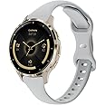 TUCOMO Slim Silicone Watch Bands Compatible with Garmin Venu 3S / Vivoactive 4S / Venu 2S / Vivomove 3S, 18mm Thin Soft Narrow Sport Replacement Wristband Straps for Garmin Forerunner 255s/265S