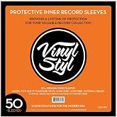 Vinyl Styl 12 Inch Vinyl Record Inner Sleeve Square Corners 50 Count (White)