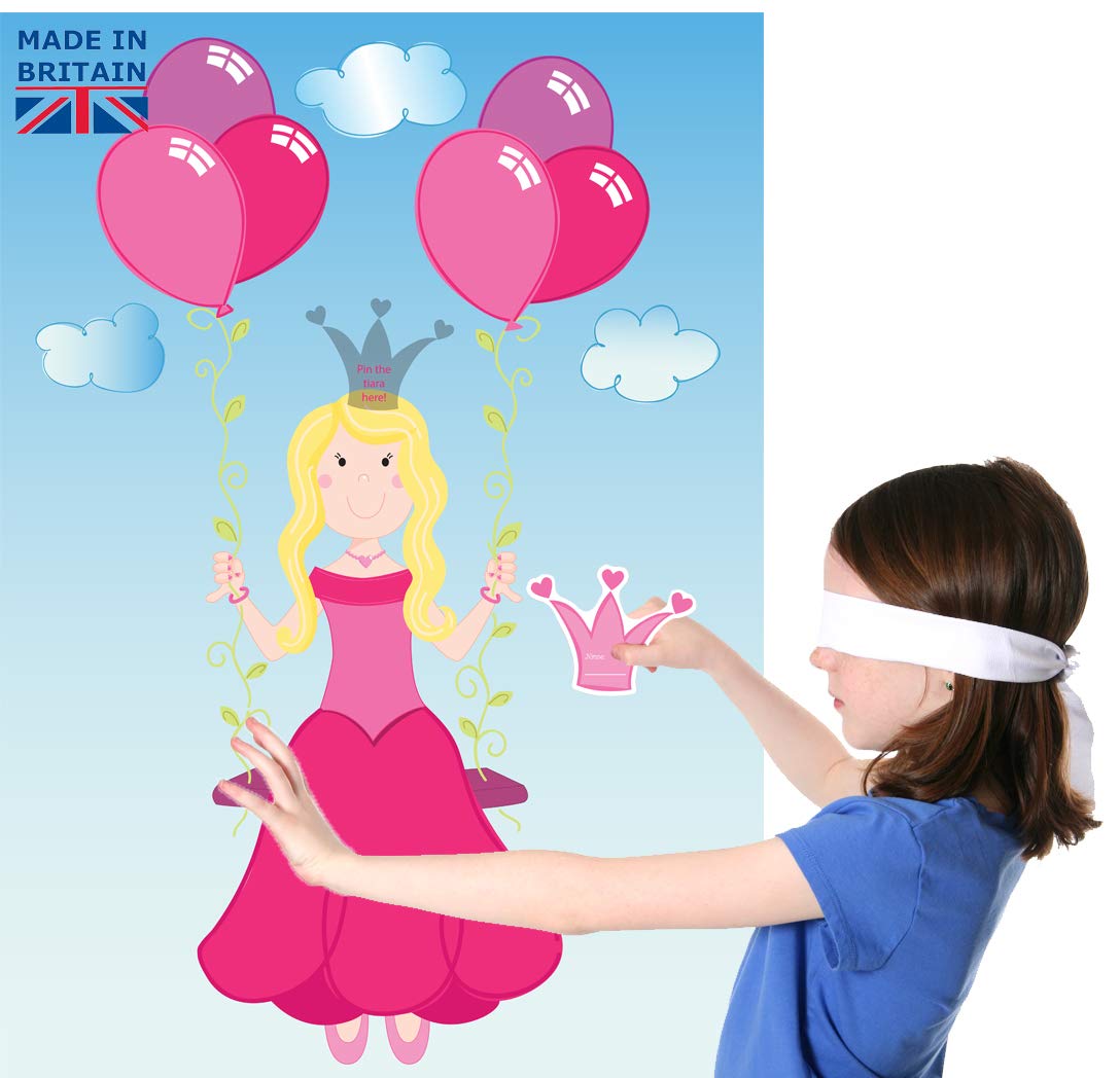 Lello and Monkey Pin the tiara on the princess kids party game