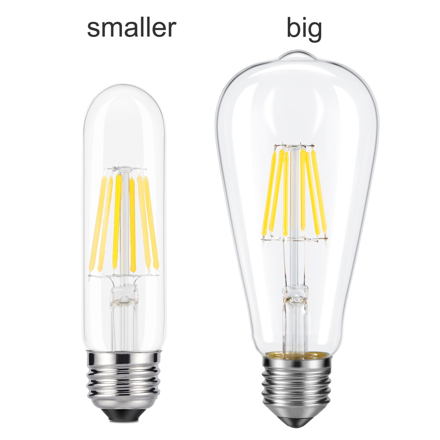 Dimmable Edison Led Tubular Bulb T10, Daylight White 4000K, Kohree 6W Vintage 615150213943 eBay