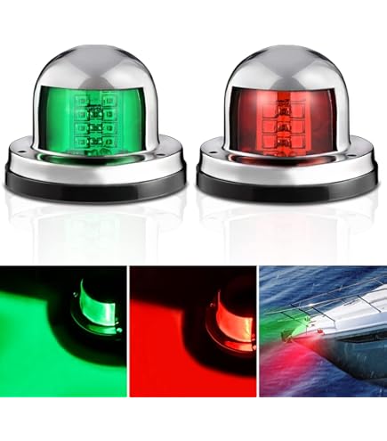 Pactrade Marine Mini Red & Green Combination Bow LED Navigation Light – 12V 2NM