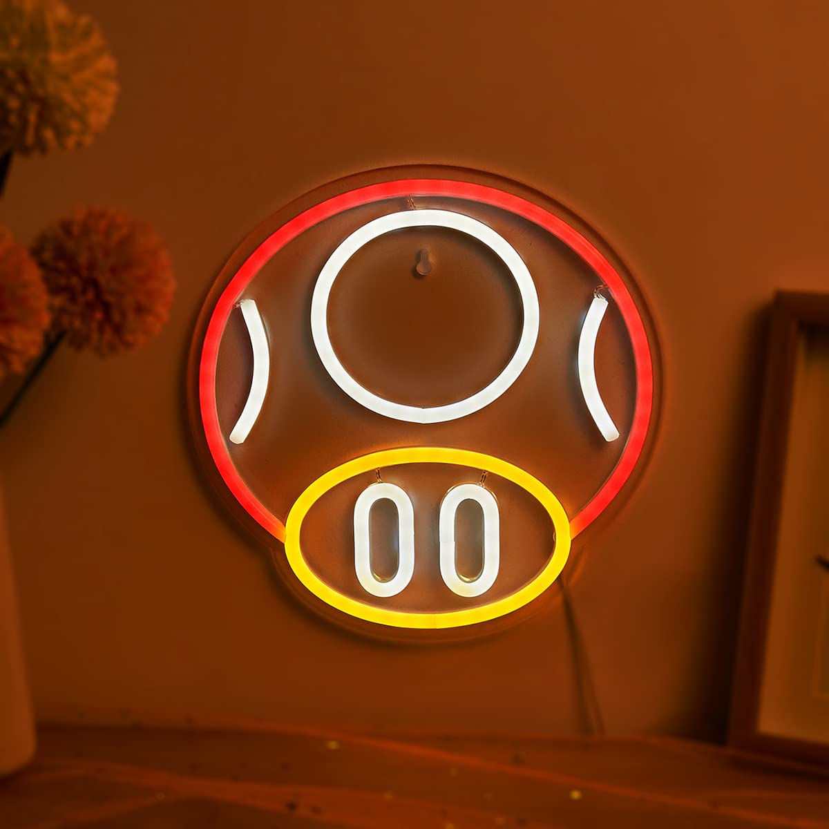 Chi-buy LED Neon Mushroom Cute Neon Sign, USB