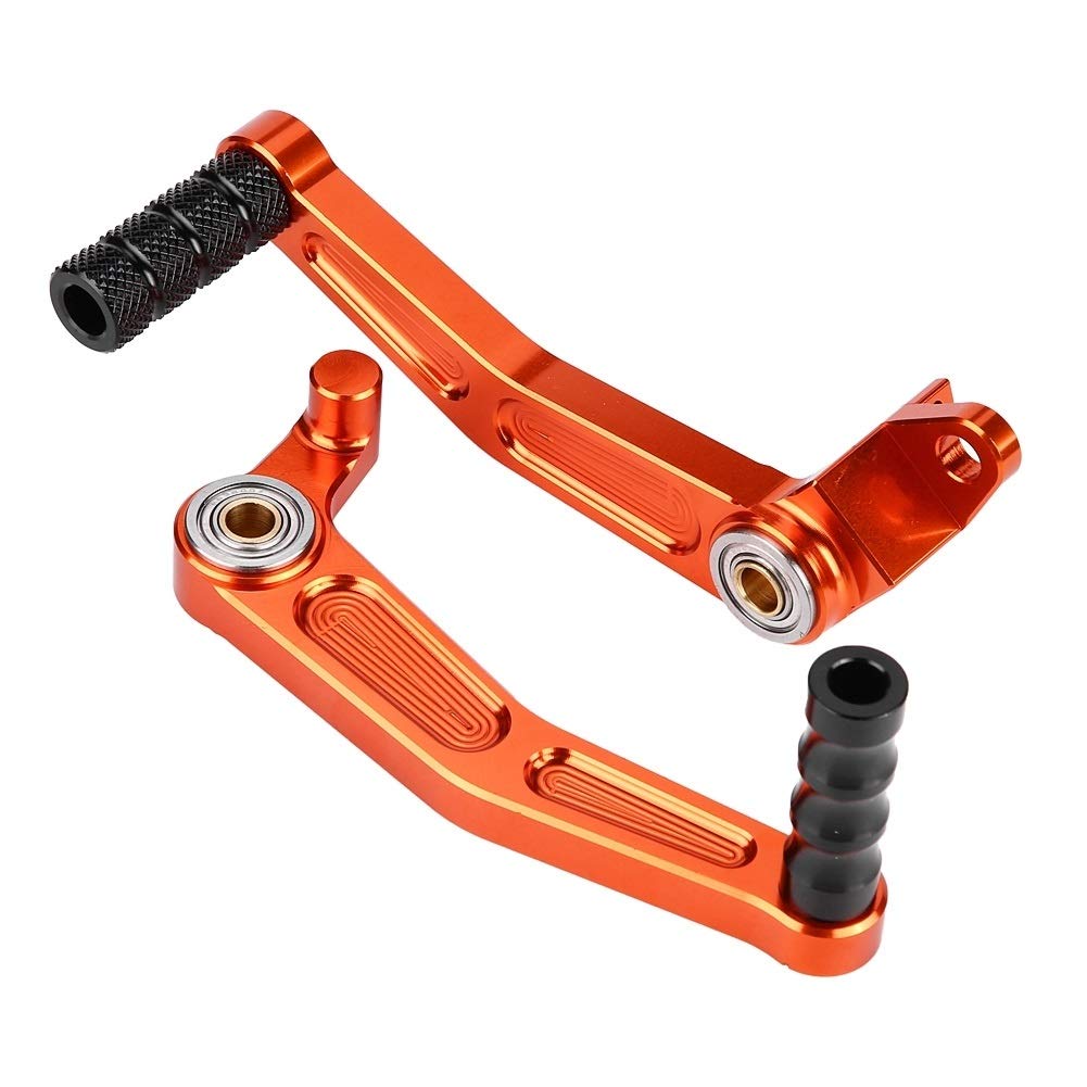 KSTE 2Pcs Orange Aluminium CNC Brake Gear Shift Pedal Compatible with KTM DUKE 125 200 390 13-14
