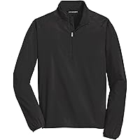 Port Authority Fleece 1/4-Zip Pullover Black at Amazon Men's