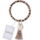 MKPCW Leather Bracelet Keychain Bangle Keyring