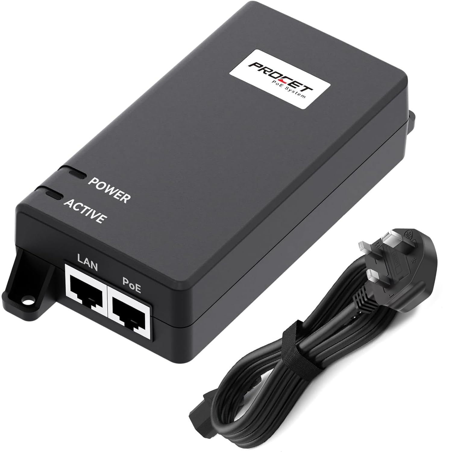 PROCET 10 Gigabit PoE Injector 60W PoE++, IEEE802.3af/at Standard Compliance for eero PoE 7, UniFi E7 Campus, U7 Wireless Access Point, AI Pro PTZ Camera