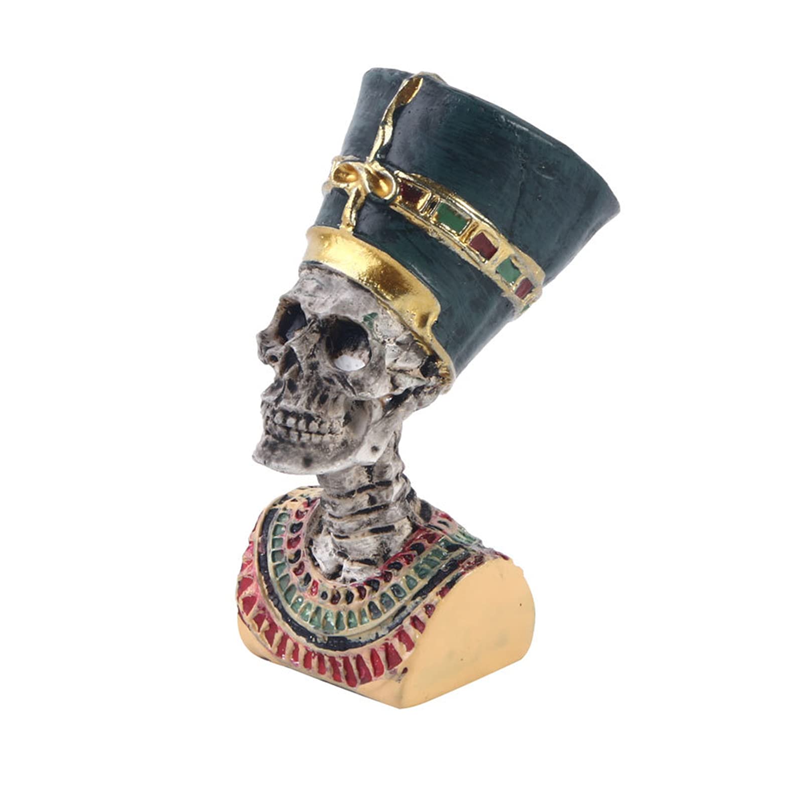 Kocris Casa Reptile Tank Ancient Egypt Priest Skull Decorations Aquarium Fish Turtle Lizard Tanks Sculpture Statue Terrarium Egyptian Figurine Décor Collectible Ornament Pet — image 1