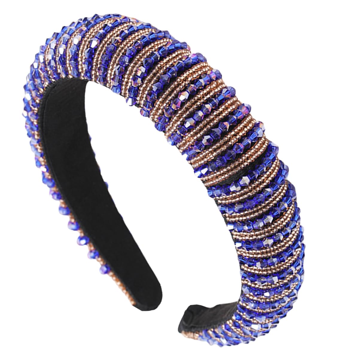 scicent Hair Bands for Women Rhinestone Headband Wide Padded Hairband Sparkle Diamond Head Band Crystal Bead Embellished Headbands for Women Girls 16424 — image 1