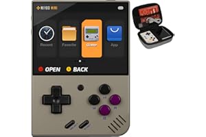 NXFREE Miyoo Mini Plus 128GB Retro Game Console – Handheld Portable Gaming System, 3.5" HD Screen, Long Battery Life, Supports Multiple Emulator Formats for Retro Gaming (Gray 128G)