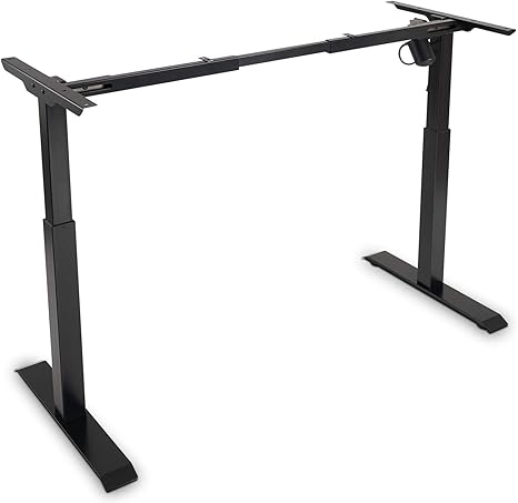 Amazon Com Electric Stand Up Desk Frame Fezibo Single Motor Height Adjustable Sit Stand Standing Desk Base Workstation Black Frame Only Furniture Decor