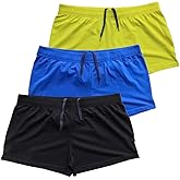 Muscle Alive Mens Bodybuilding Shorts 3" Inseam Cotton
