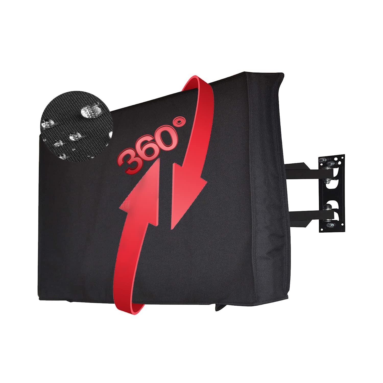 COOSOO Outdoor TV Cover Television Cover Waterproof Universal Protector for LCD LED Plasma Television Sets Compatible with Standard Mounts Stands Built In Remote Controller Storage (40"-42")