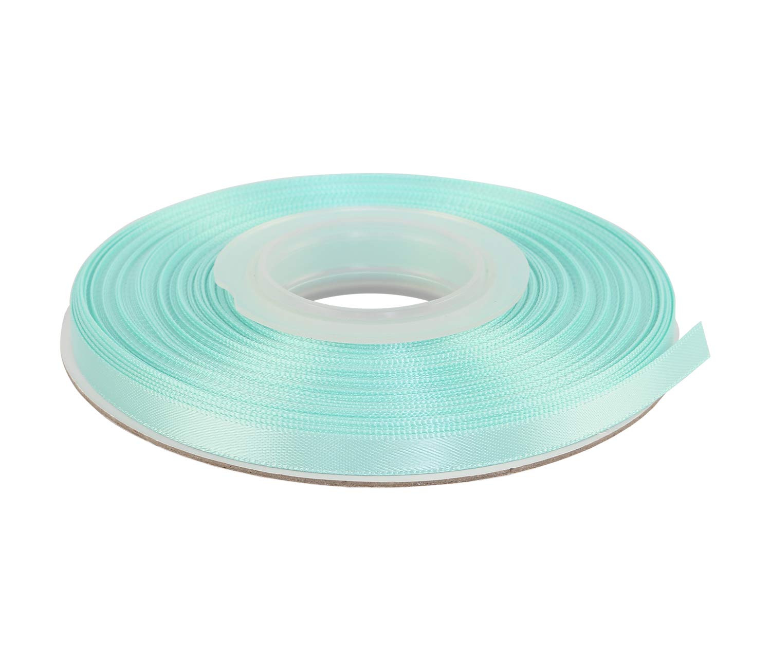 Ribbonitlux 6mm Wide Double Face Satin Ribbon 22 Meters (314-Aqua, Set for Gift Wrapping, Party Decor, Sewing Applications, Wedding and Craft