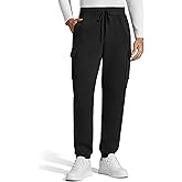 G4Free Flurrylux Men's Fleece Lined Joggers Cargo Pants Cotton Warm Drawstring Sweatpants with 4 Pockets