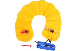 Milisten 3pcs Inflatable Life Preserver Rings with Reflective Safety Buoy Water Activated Manual Trigger Boat