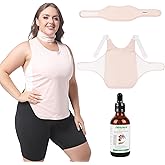 DEROWN Castor Oil Vest Packs Wrap, 2Oz Organic Castor Oil Cold Pressed Glass Bottle, Soft Organic Cotton Flannel & Waterproof PUL, Reusable