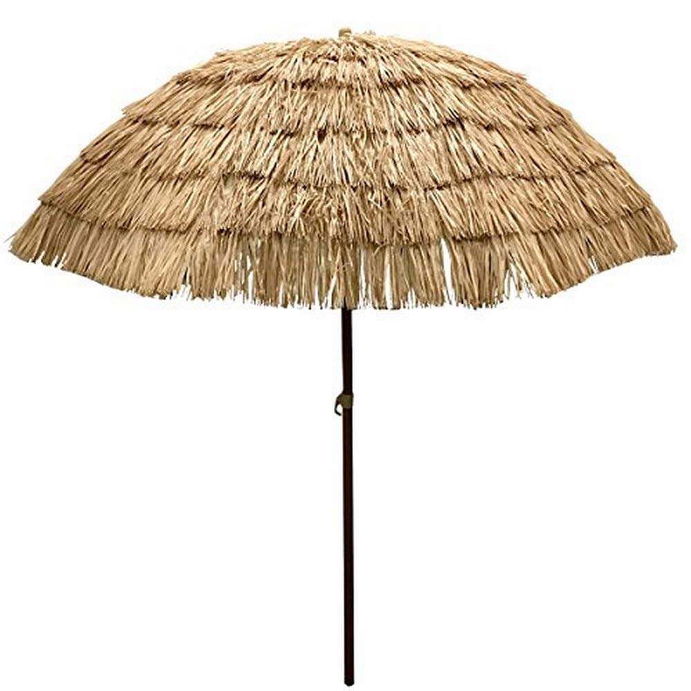 EasyGoProducts 8' Thatch Patio Tiki Umbrella Tropical Palapa Raffia