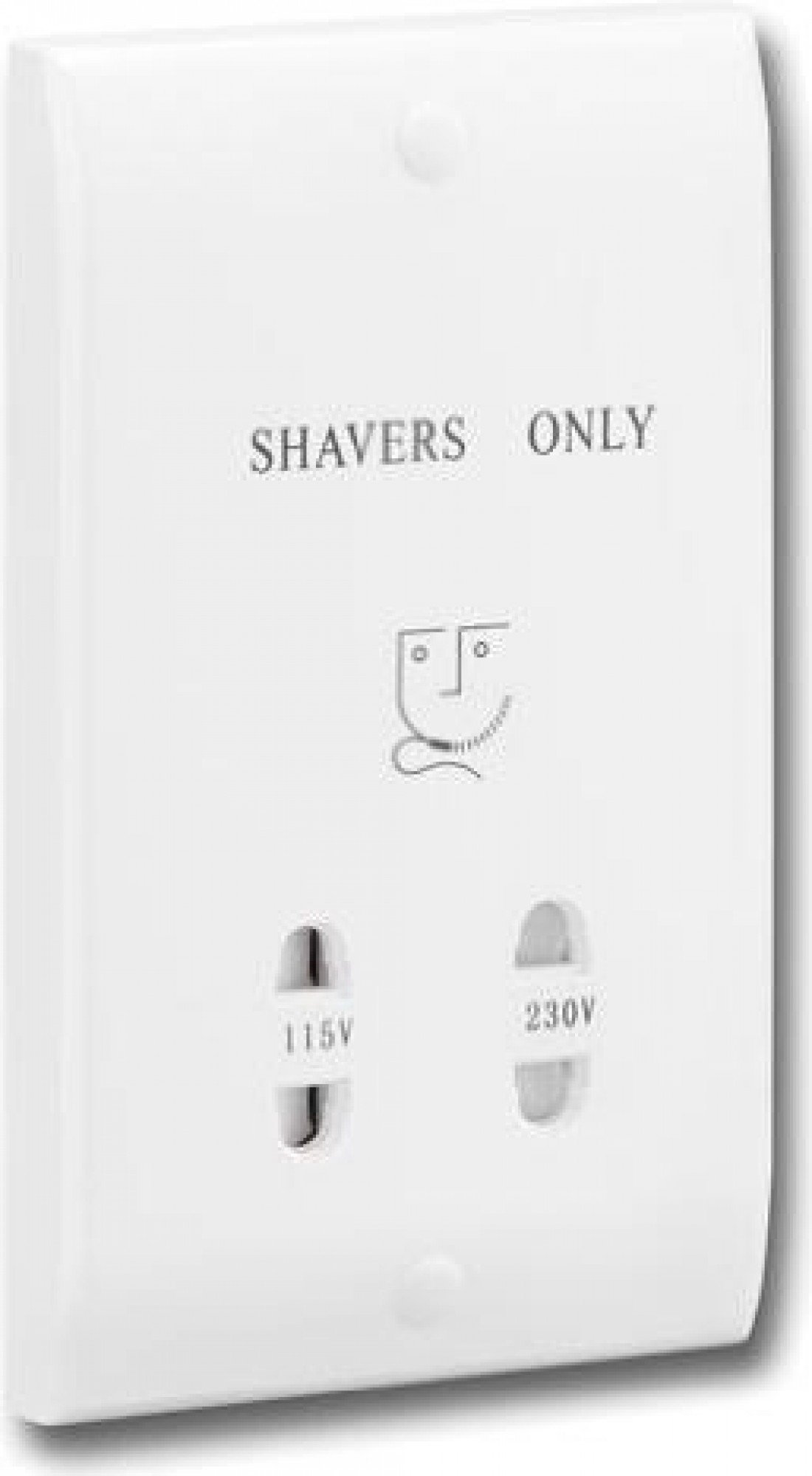 GREENBROOK SOCKET SHAVER - Bathroom Shaver Sockets - Double Gang -Curved Front Face SHAS-