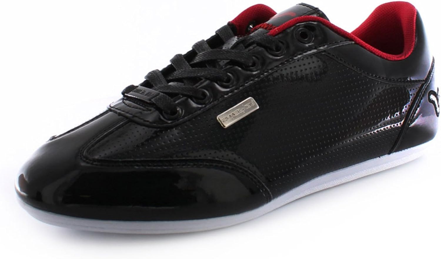 New Mens/Gents Black Voi Synthetic Upper Low Profile Fashion Shoes