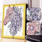5D DIY Special Shaped Diamond Painting Kit, 15.7X 11.8 Inch Crystal Rhinestone Diamond Embroidery Paintings Pictures Arts Craft for Home Wall Decor (Horse)