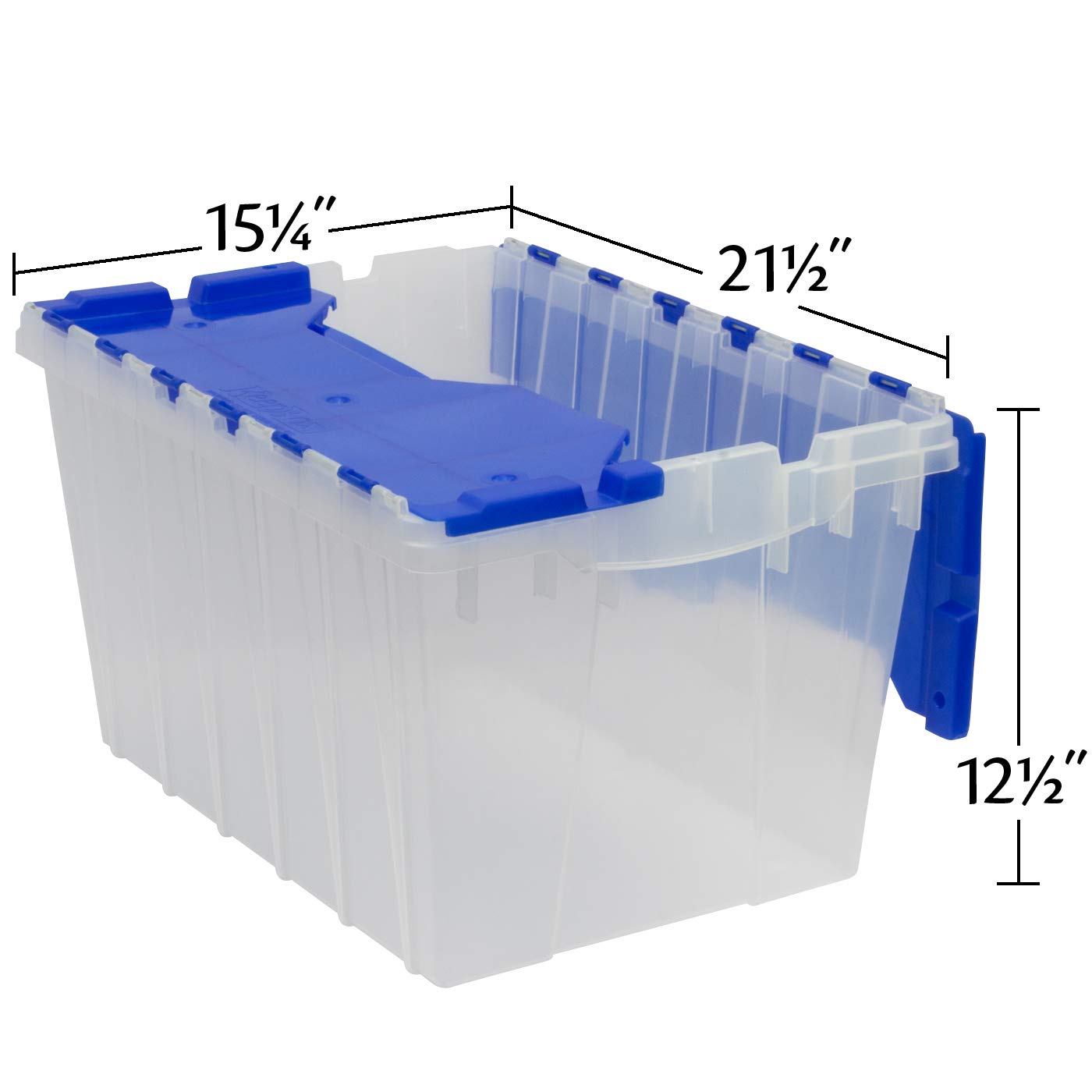 12Gallon Plastic Storage Tote Bins with Attached Lid eBay