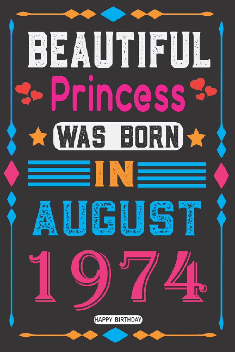Happy Birthday Beautiful Princess Images Amazon | Beautiful Princess Was Born In August 1974 Happy Birthday: Beautiful  Princess Blank Lined Notebook Journal Gift For Mom,Sister,Dautgher,Boy,  Wife , Women, Born Anniversary,(6"X9") 120 Pages | Online, Art | Letters
