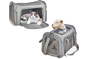 Most Airline Approved Cat Carriers Dog Carriers Soft-Sided Pet Travel Carrier for Puppies/Kittens/Rabbits, 5-Sided Breathable