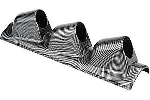 Gauge Pod, Boost Gauge, Carbon Fiber with 3 Holes Motorcycle Tachometer Boost Gauge Kit for Auto,Truck