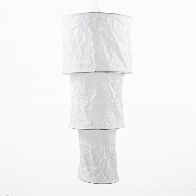 Papierlampe weiss 25x54cm 3Stufen Papierleuchte Reispapier Lampenschirm