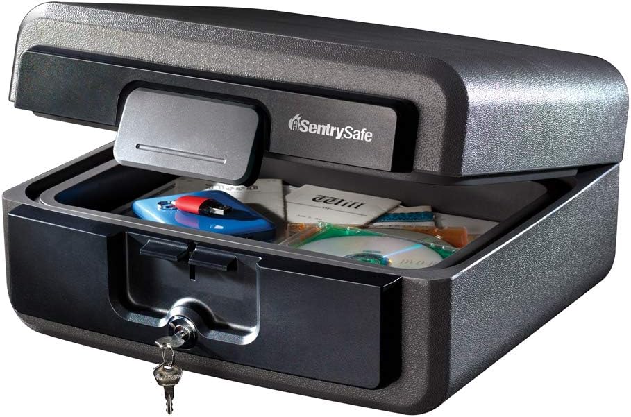 SentrySafe HD2100 Fireproof Safe and Waterproof Safe with Key Lock 0.37 cu ft