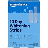 Amazon Basics 10 Day Teeth Whitening Strips Kit, 10 Treatments, 1-Pack, Packaging May Vary