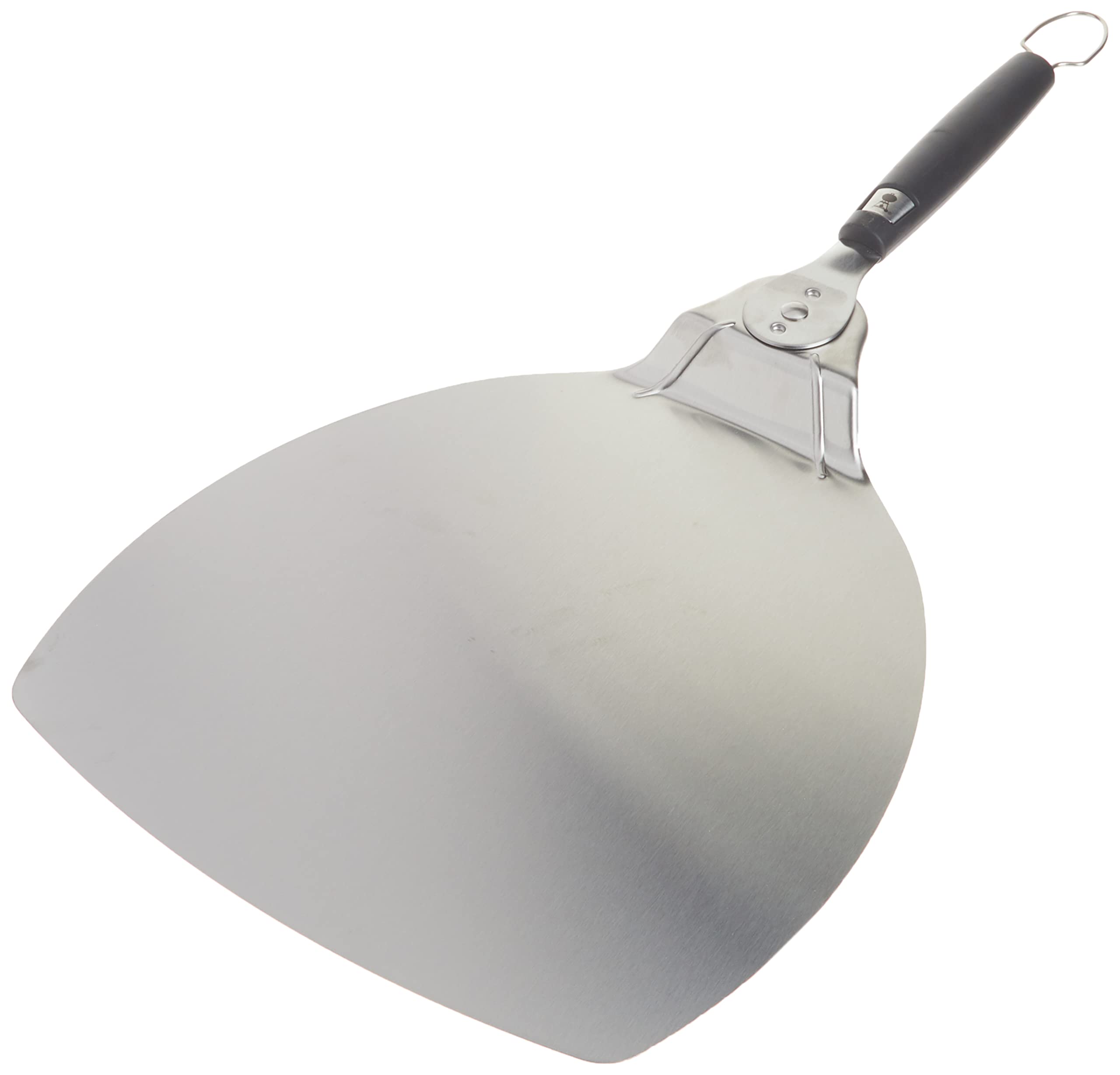 Weber Pizza Peel, Made of Stainless Steel, Space-Saving - with Folding Handle for Easy Storage, Dishwasher Safe - Black/Silver (6691)