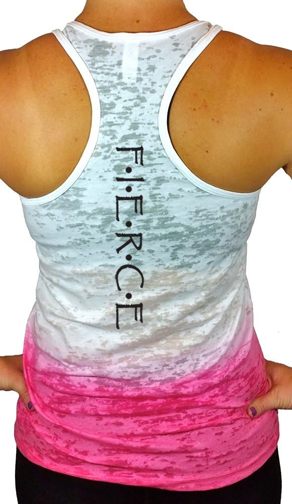 Women's Workout Tank Top - Fierce Ombre Burnout Racerback Fitness Tank Tops