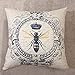 MeritChoice Bee Pillow Cover Bee Throw Pillow Case Home Decorative Double Print Square Cushion Cover Set of 4 Cotton Linen 18x18 Inch