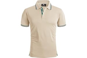 SCODI Men's Short Sleeve Polo Shirt Breathable Athletic Golf Shirt Tennis Casual T-Shirt
