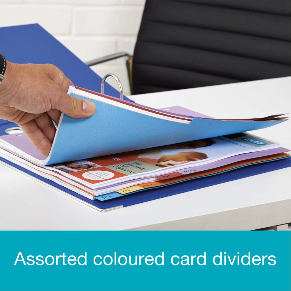 Elba A4+ Yellow 10 Part File Dividers, 10 Pack for Office School & Home Organisation - Image 5