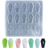 EINCORN Halloween Silicone Resin Mold Tiny Coffin Shape Mold Filling Craft Quicksand Filler Resin Mold Making Handmade Craft