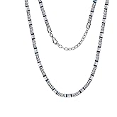 Feifuli Stainless Steel Chain Necklaces,Rolo Chain Necklace for Men Women,Unique Fashion and Charm Jewelry, Silver Tone Chain,Stainless Steel Adjustable Link, Gifts for Friends/Husband/Dad