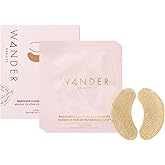 Wander Beauty Baggage Claim - Gold Foil Under Eye Patches For Dark Circles and Puffiness - Under Eye Mask Depuffs & Firms - Brightening Eye Mask for Under Eye Bags (6 Pairs)