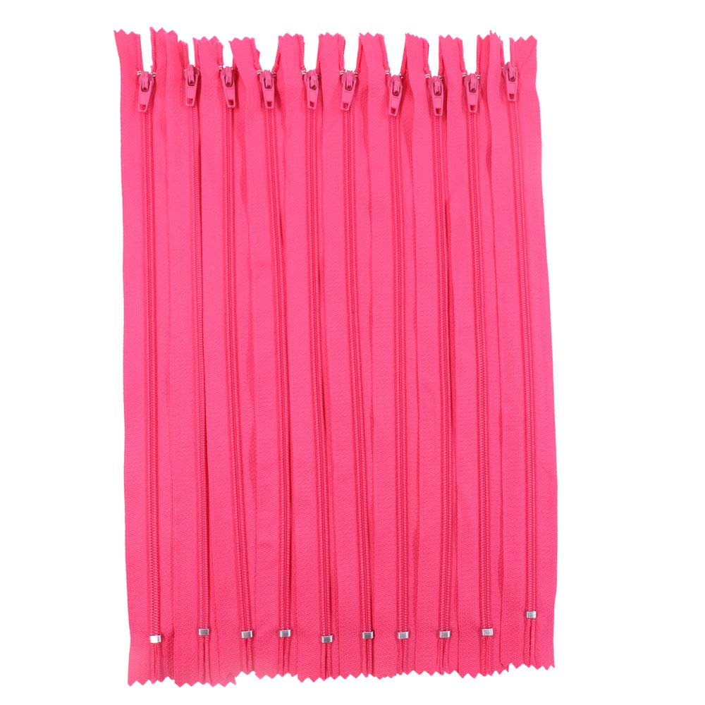 Renashed 60Pcs 12Inch Nylon Coil Zippers for Tailor Sewer Sewing Craft Crafter's Specia (Rose red)