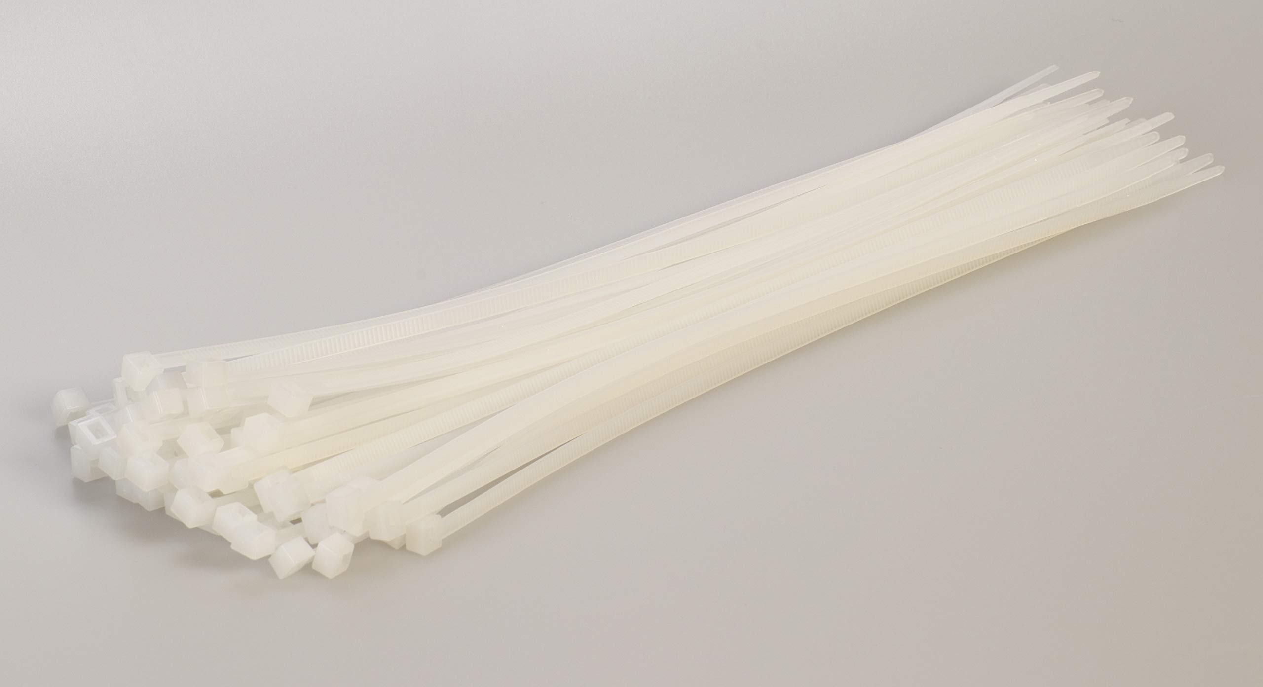 SWA Virgin Nylon 6/Cable Tie Natural (Pack 100) 300mm x 4.8mm, Natural (Off-White), CT300-4.8N