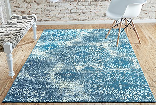 Unique Loom 3141615 Area Rug, 6" x 9", Blue